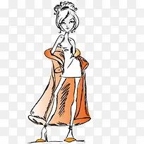 手绘女孩-空若网 手绘女孩-空若网