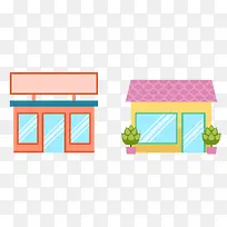 时尚扁平化建筑-空若网 时尚扁平化建筑-空若网