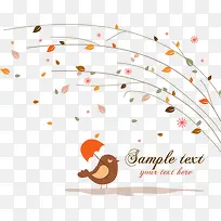 卡通树枝彩叶效果-空若网 卡通树枝彩叶效果-空若网