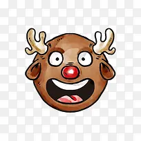 卡通笑脸麋鹿-空若网 卡通笑脸麋鹿-空若网