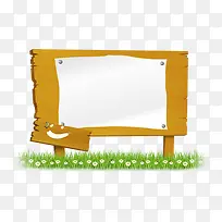 黄色手绘草地笑脸标牌-空若网 黄色手绘草地笑脸标牌-空若网