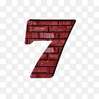 红砖墙字母数字7-空若网 红砖墙字母数字7-空若网