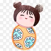 手绘小女孩-空若网 手绘小女孩-空若网