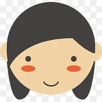 矢量手绘小女孩头像-空若网 矢量手绘小女孩头像-空若网