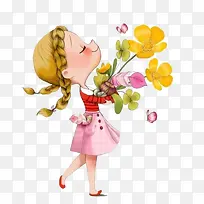 小女孩插画-空若网 小女孩插画-空若网
