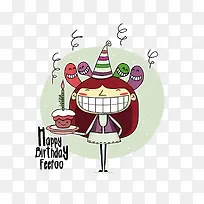 矢量卡通生日快乐-空若网 矢量卡通生日快乐-空若网