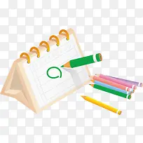 彩色蜡笔日历图像-空若网 彩色蜡笔日历图像-空若网