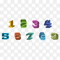 彩色立体数字-空若网 彩色立体数字-空若网