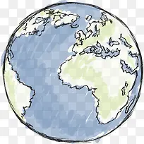 卡通 手绘 地球-空若网 卡通 手绘 地球-空若网