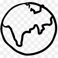 黑色手绘地球创意-空若网 黑色手绘地球创意-空若网