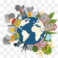 矢量地球建筑素材-空若网 矢量地球建筑素材-空若网