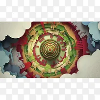 卡通漫画插画地球-空若网 卡通漫画插画地球-空若网