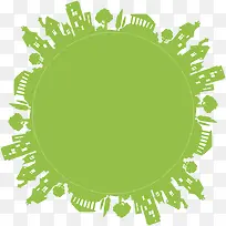 卡通绿色地球-空若网 卡通绿色地球-空若网