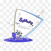 蓝色卡通标签-空若网 蓝色卡通标签-空若网