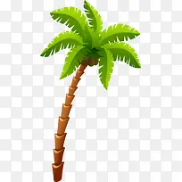 椰子树卡通标签-空若网 椰子树卡通标签-空若网