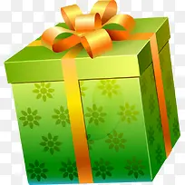 绿色橙色礼结礼盒-空若网 绿色橙色礼结礼盒-空若网