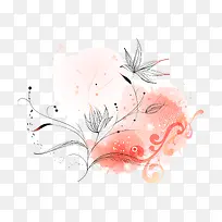 卡通手绘水彩花纹-空若网 卡通手绘水彩花纹-空若网