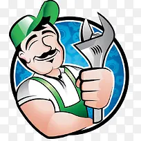 安装工人扳子图标素材-空若网 安装工人扳子图标素材-空若网