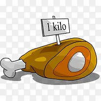 鸡腿手绘食物PNG图标-空若网 鸡腿手绘食物PNG图标-空若网