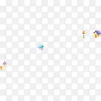 手绘水彩卡通房屋-空若网 手绘水彩卡通房屋-空若网