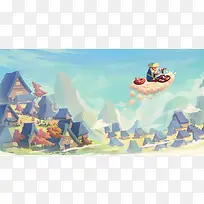 可爱卡通手绘小房屋-空若网 可爱卡通手绘小房屋-空若网