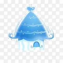 蓝色卡通可爱房屋-空若网 蓝色卡通可爱房屋-空若网