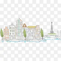 手绘立绘卡通房屋-空若网 手绘立绘卡通房屋-空若网