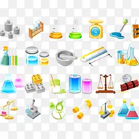 实验用品矢量素材-空若网 实验用品矢量素材-空若网