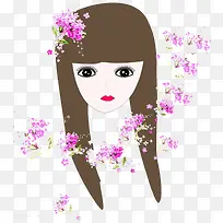 卡通女孩插画-空若网 卡通女孩插画-空若网