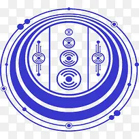 科学几何蓝色圆形图案-空若网 科学几何蓝色圆形图案-空若网
