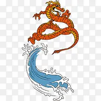 矢量龙水浪图片-空若网 矢量龙水浪图片-空若网