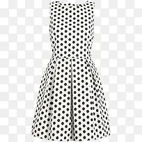 黑点白裙连衣裙-空若网 黑点白裙连衣裙-空若网