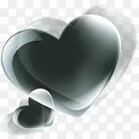 黑色分层创意爱心-空若网 黑色分层创意爱心-空若网
