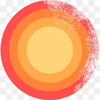 手绘圆形水彩分层-空若网 手绘圆形水彩分层-空若网