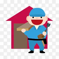 手绘建筑素材施工卡通-空若网 手绘建筑素材施工卡通-空若网