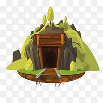 矢量挖矿素材-空若网 矢量挖矿素材-空若网