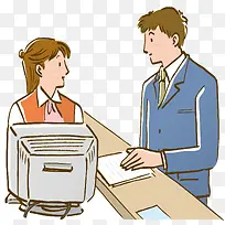 插画售货员-空若网 插画售货员-空若网