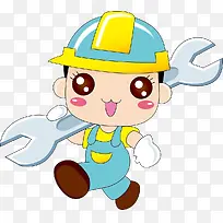 手绘卡通安装工人素材-空若网 手绘卡通安装工人素材-空若网