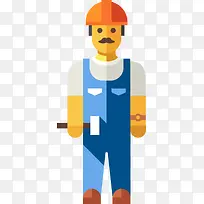 扁平化建筑工人-空若网 扁平化建筑工人-空若网