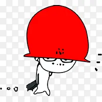 可爱手绘夸张工人-空若网 可爱手绘夸张工人-空若网