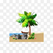 卡通海滩景象-空若网 卡通海滩景象-空若网