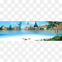 海滩背景-空若网 海滩背景-空若网