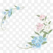边框蓝色水彩花-空若网 边框蓝色水彩花-空若网