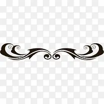 黑色树叶花边对称装饰-空若网 黑色树叶花边对称装饰-空若网