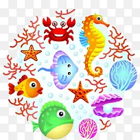 卡通海鲜生物-空若网 卡通海鲜生物-空若网