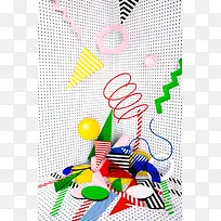 黑白色小点彩色萌物-空若网 黑白色小点彩色萌物-空若网