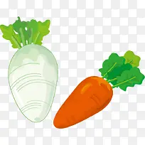 白色萝卜胡萝卜PNG矢量素材-空若网 白色萝卜胡萝卜PNG矢量素材-空若网