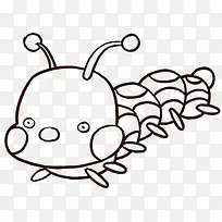 镂空卡通可爱毛毛虫-空若网 镂空卡通可爱毛毛虫-空若网