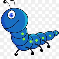 可爱卡通毛毛虫矢量图-空若网 可爱卡通毛毛虫矢量图-空若网