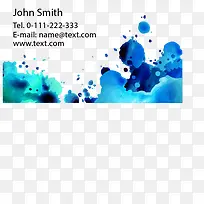 时尚水彩名片底纹-空若网 时尚水彩名片底纹-空若网
